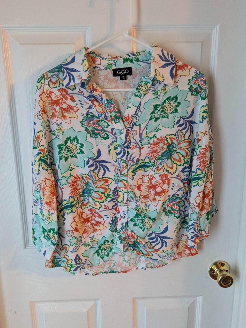 Gigio button down floral tropical shirt - M